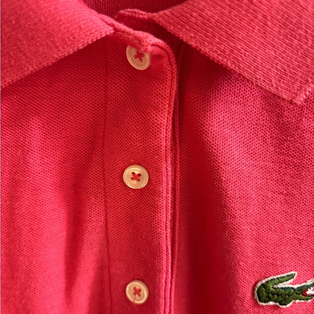 Lacoste Women’s Coral Resortcore Quiet Luxury Classic Polo Shirt, XL - Picture 6 of 8